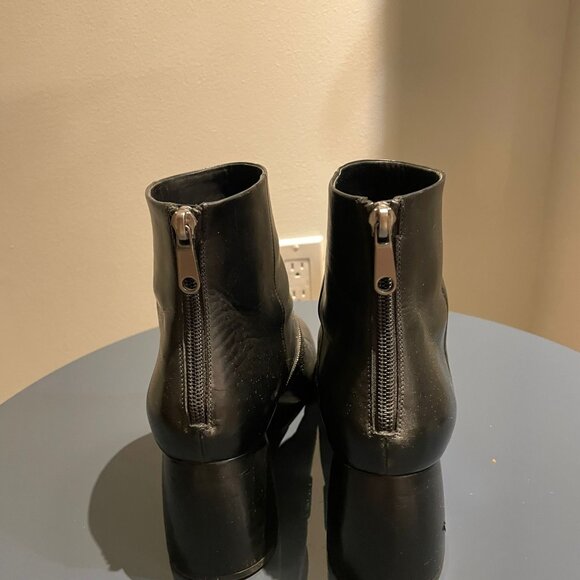 Brunello Cucinelli black leather ankle boots Sz 9 - Picture 2 of 5